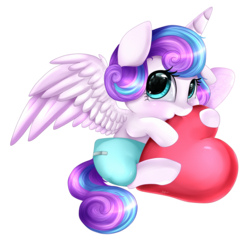 Size: 2034x2009 | Tagged: safe, artist:pridark, princess flurry heart, queen chrysalis, pony, g4, season 6, baby, baby alicorn, baby flurry heart, baby pony, cute, diaper, diapered, diapered filly, eye reflection, female, filly, flurrybetes, heart, heart pillow, high res, looking at you, nom, pillow, pink diaper, pridark is trying to murder us, reflection, simple background, solo, transparent background, when you see it