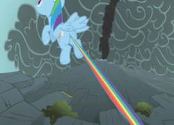 Size: 1070x768 | Tagged: safe, screencap, rainbow dash, pegasus, pony, dragonshy, g4, cropped, female, flying, mare, solo, tail