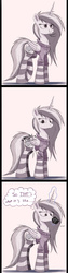Size: 750x2983 | Tagged: safe, artist:ncmares, princess cadance, earth pony, pony, ask majesty incarnate, g4, season 6, belly, clothes, coffee mug, comic, concave belly, cute, cutedance, dialogue, eating, female, hoodie, instant pregnancy, limited palette, magic, mare, mug, munching, pregnant, pregnant expansion, sensibly-proportioned pregnancy, slender, socks, solo, striped socks, telekinesis, thin, thought bubble