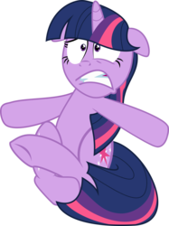 Size: 4486x5999 | Tagged: safe, artist:eagle1division, twilight sparkle, pony, unicorn, g4, absurd resolution, crossed legs, ears back, faic, female, gritted teeth, scared, shrunken pupils, simple background, solo, transparent background, unicorn twilight, vector