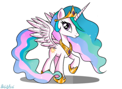 Size: 978x714 | Tagged: safe, artist:nickdallas, princess celestia, g4, chibi, female, solo