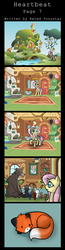 Size: 498x1912 | Tagged: safe, artist:meownimator, angel bunny, fluttershy, harry, bear, bird, cat, ferret, fox, mouse, pegasus, pony, rabbit, squirrel, comic:heartbeat, g4, comic, fluttershy's cottage