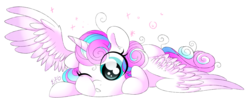 Size: 2600x1050 | Tagged: safe, artist:dragonfoxgirl, princess flurry heart, alicorn, pony, g4, season 6, baby, baby pony, cute, female, flurrybetes, one eye closed, simple background, solo, transparent background