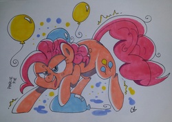 Size: 2653x1885 | Tagged: safe, artist:shinypikachu25, pinkie pie, g4, female, solo