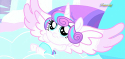 Size: 538x254 | Tagged: safe, princess flurry heart, alicorn, pony, g4, the crystalling, baby, baby pony, cute, female, it begins, large wings, pony history, solo