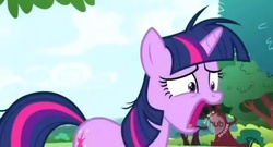 Size: 640x346 | Tagged: safe, screencap, twilight sparkle, g4, lesson zero, hub logo