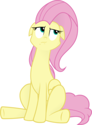 Size: 4391x6000 | Tagged: safe, artist:saturdaymorningproj, artist:slb94, fluttershy, g4, absurd resolution, annoyed, eyeroll, female, floppy ears, fluttershy is not amused, simple background, sitting, solo, transparent background, unamused, vector