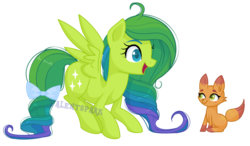 Size: 1024x599 | Tagged: safe, artist:talentspark, oc, oc only, fox, pegasus, pony, solo