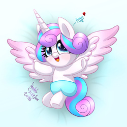 Size: 1200x1200 | Tagged: safe, artist:joakaha, princess flurry heart, alicorn, pony, g4, season 6, baby, baby pony, cute, diaper, female, flurrybetes, heart, looking at you, mare, open mouth, solo