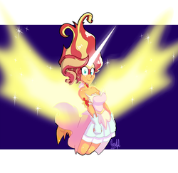Size: 4100x3990 | Tagged: safe, artist:cheerfulcolors, sunset shimmer, equestria girls, g4, my little pony equestria girls: friendship games, absurd resolution, daydream shimmer, female, looking at you, solo