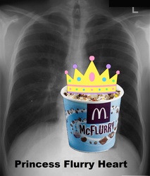 Size: 1483x1744 | Tagged: safe, princess flurry heart, spoiler:s06, crown, mcdonald's, mcflurry, princess mcflurry, pun, visual pun, x-ray, x-ray picture