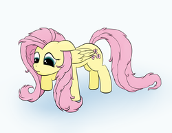 Size: 2000x1540 | Tagged: safe, artist:sky rush, fluttershy, g4, calm, cute, female, nervous, relaxing, shy, solo