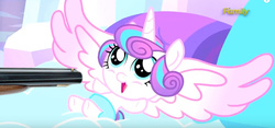 Size: 848x398 | Tagged: safe, princess flurry heart, pony, g4, season 6, baby, baby pony, drama, edgy, female, flurry heart drama, gun, implied infanticide, op is a duck, op is trying to start shit, shotgun, solo, this will end in tears and/or death, threatening, weapon