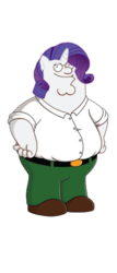 Size: 343x800 | Tagged: safe, edit, rarity, human, g4, family guy, female, male, peter griffin, simple background, solo, this is epic, transparent background, wat, why, wtf