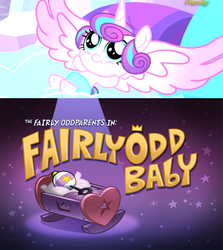 Size: 714x800 | Tagged: safe, princess flurry heart, g4, season 6, comparison, drama, flurry heart drama, op is a duck, op is trying to start shit, the fairly oddparents