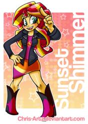 Size: 919x1300 | Tagged: safe, artist:chris-artz, sunset shimmer, equestria girls, g4, female, legs, solo