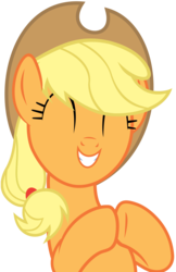 Size: 3874x5980 | Tagged: safe, artist:slb94, applejack, g4, cute, female, happy, jackabetes, simple background, solo, transparent background, vector