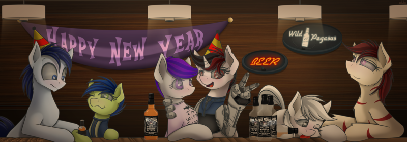 800px x 280px - 1058494 - alcohol, artist:allyster-black, banner, earth pony ...