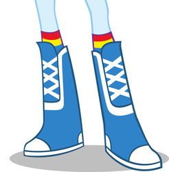 Size: 400x406 | Tagged: safe, rainbow dash, equestria girls, g4, boots, boots shot, clothes, high heel boots, legs, pictures of legs, shoes, simple background, socks, white background