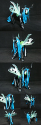 Size: 900x2700 | Tagged: safe, artist:prototypespacemonkey, queen chrysalis, g4, sculpture, traditional art