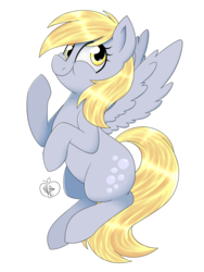 Size: 1200x1600 | Tagged: safe, artist:notenoughapples, derpy hooves, pegasus, pony, g4, female, mare, simple background, smiling, solo, spread wings, transparent background