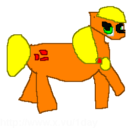 Size: 250x250 | Tagged: safe, applejack, earth pony, pony, g4, 1000 hours in ms paint, female, ms paint, quality, simple background, solo, white background, you tried