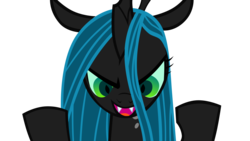 Size: 1999x1125 | Tagged: safe, artist:yourfavoritesenpai, queen chrysalis, changeling, changeling queen, g4, evil grin, female, grin, open mouth, simple background, smiling, solo, transparent background, vector