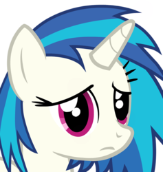 Size: 600x634 | Tagged: safe, artist:camtwo, dj pon-3, vinyl scratch, pony, unicorn, g4, female, reaction image, sad, simple background, solo, transparent background