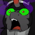 Size: 512x512 | Tagged: safe, artist:horsetautology, king sombra, g4, animated, male, scared, screaming, solo, vibrating