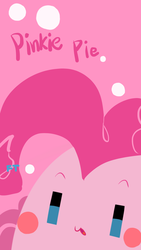 Size: 600x1066 | Tagged: safe, artist:flyingtail, pinkie pie, g4, chubbie, cute, diapinkes, female, minimalist, phone wallpaper, solo