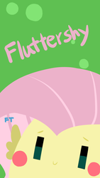 Size: 600x1066 | Tagged: safe, artist:flyingtail, fluttershy, g4, chubbie, female, minimalist, phone wallpaper, solo