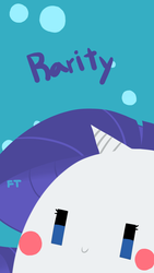 Size: 600x1066 | Tagged: safe, artist:flyingtail, rarity, g4, chubbie, female, minimalist, phone wallpaper, solo