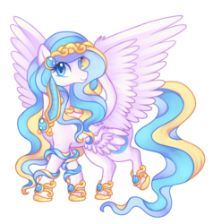 Size: 727x765 | Tagged: safe, artist:kkitsu, oc, oc only, pegasus, pony, female, hoof shoes, mare, solo, spread wings, wings