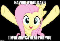 Size: 800x545 | Tagged: safe, fluttershy, g4, bronybait, cute, incoming hug, looking at you, shyabetes, text