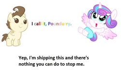 Size: 753x434 | Tagged: safe, artist:xebck, pound cake, princess flurry heart, alicorn, pegasus, pony, g4, my little pony: friendship is magic, season 6, baby, baby pony, crack shipping, female, male, ship:poundflurry, shipping, straight, that was fast