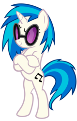 Size: 4491x7083 | Tagged: safe, artist:kuren247, dj pon-3, vinyl scratch, pony, unicorn, g4, absurd resolution, bipedal, crossed arms, crossed hooves, cutie mark, female, hooves, horn, mare, simple background, smiling, solo, sunglasses, transparent background, vector
