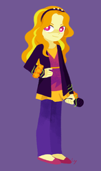 Size: 880x1500 | Tagged: safe, artist:magneticskye, adagio dazzle, equestria girls, g4, clothes, female, lineless, looking at you, microphone, simple background, solo