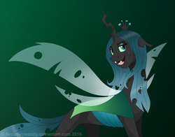 Size: 900x706 | Tagged: dead source, safe, artist:fantasyinsanity, queen chrysalis, g4, female, gradient background, solo