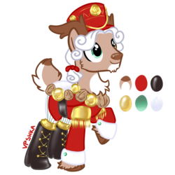 Size: 2000x2000 | Tagged: safe, artist:vpshka, deer, christmas, high res, mlp-fied, nutcracker, solo