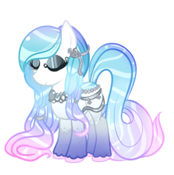Size: 1770x1783 | Tagged: safe, artist:megal0vania, oc, oc only, oc:silver bells, original species, pond pony, adoptable, eyes closed, solo