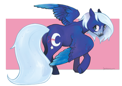 Size: 1240x877 | Tagged: safe, artist:spectralunicorn, oc, oc only, oc:nightwishes, pegasus, pony, female, solo, tangible heavenly object