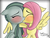 Size: 1280x960 | Tagged: safe, artist:thealjavis, fluttershy, marble pie, earth pony, pegasus, pony, g4, blushing, duo, eyes closed, female, hug, kiss on the lips, kissing, lesbian, mare, raised hoof, ship:marbleshy, shipping, simple background, winghug