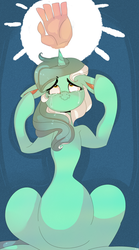 Size: 1777x3200 | Tagged: safe, artist:mili-kat, lyra heartstrings, g4, crying, female, hand, lyra's humans, solo, tears of joy, that pony sure does love hands