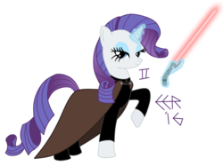 Size: 2897x2169 | Tagged: safe, artist:e-e-r, rarity, g4, count dooku, crossover, dark side, female, high res, simple background, solo, star wars, transparent background