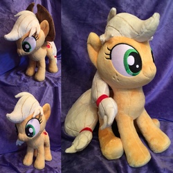 Size: 2048x2048 | Tagged: artist needed, safe, applejack, earth pony, pony, g4, cute, female, high res, irl, mare, photo, plushie, solo