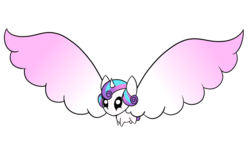 Size: 1024x577 | Tagged: safe, artist:aclockworkkitten, princess flurry heart, g4, season 6, female, impossibly large wings, solo