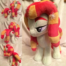 Size: 2048x2048 | Tagged: safe, artist:zombies8mywaffle, tree hugger, earth pony, pony, g4, customized toy, high res, irl, lidded eyes, multiple views, photo, plushie, solo, toy