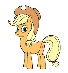 Size: 622x668 | Tagged: safe, applejack, g4, female, first try, solo