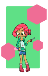 Size: 652x1028 | Tagged: safe, artist:obeliskgirljohanny, babs seed, human, g4, cutie mark, female, humanized, scissors, solo