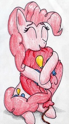 Size: 1037x1871 | Tagged: safe, artist:40kponyguy, derpibooru exclusive, pinkie pie, g4, cushion, cute, diapinkes, female, solo, traditional art